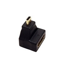 InLine Redukce HDMI A(F) - microHDMI(M), lomená nahoru, zlacená