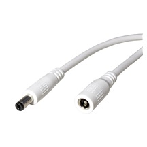 InLine Prodlužovací napájecí kabel se souosým konektorem 5,5 x 2,1mm, AWG18, bílý, 0,5m