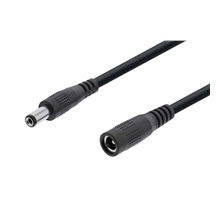 InLine Prodlužovací napájecí kabel se souosým konektorem 5,5 x 2,1mm, černý, 0,5m