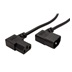 InLine Kabel síťový prodlužovací, IEC320 C14 90° - C13 90°, 1,8m, černý