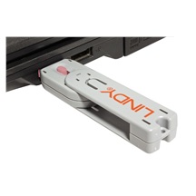 Lindy Záslepka pro USB A port, 4ks + klíč, růžová
