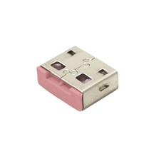 Lindy Záslepka pro USB A port, 10ks, růžová