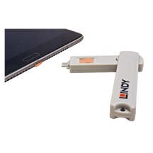 Lindy Záslepka pro USB C port, 4ks + klíč, oranžová