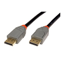Lindy DisplayPort kabel v.1.4 (HBR3, 8K@30Hz), DP(M) - DP(M), Anthra Line, 0,5m, černý