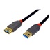 Lindy USB 5Gbps prodlužovací kabel USB3.0 A(M) - USB3.0 A(F), Anthra Line, 0,5m