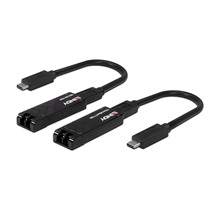 Lindy Prodlužovací adaptér USB C 10Gbps přes kabel OM3 s konektory LC, 100m