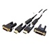 Lindy HDMI 2.0 aktivní optický kabel, Ultra-HD (18G), 2x microHDMI D(M) + redukce na HDMI a DVI, 50m