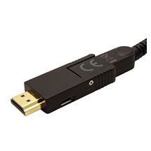 Lindy HDMI 2.0 aktivní optický kabel, Ultra-HD (18G), 2x microHDMI D(M) + redukce na HDMI a DVI, 50m