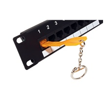 Lindy Záslepka RJ45, 10ks + klíč, oranžová