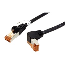 Ostatní S/FTP patchkabel kat.6, lomený konektor, 3m, černý