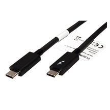 ROLINE Thunderbolt 3 Kabel, USB C(M) - USB C(M), 20Gb/s, PD 100W, černý, 1 m