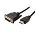 ROLINE DVI-HDMI kabel, DVI-D(M) - HDMI M, 1m