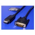 ROLINE DisplayPort - DVI kabel, DP(M) -> DVI-D(M), typ 1, 1920x1200@60Hz, 5m