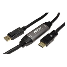 ROLINE DisplayPort - HDMI kabel, DP(M) -> HDMI M, 4K@60Hz, 10m