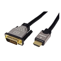 ROLINE DVI-HDMI kabel, DVI-D(M) - HDMI A(M), černostříbrný, 2m