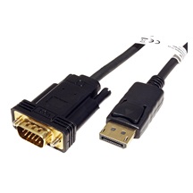 ROLINE Kabel DisplayPort - VGA, DP(M) -> MD15HD, 1m, černý