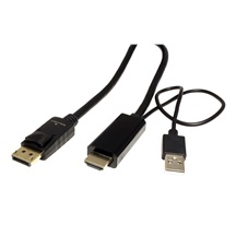 ROLINE HDMI -> DisplayPort kabel, HDMI A(M) -> DP(M), 4K@60Hz, 2m