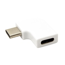 ROLINE USB redukce USB C(M) - USB C(F), lomená 90°, bílá