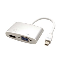 ROLINE Konvertor miniDP(M) -> HDMI(F) / VGA(F), 4K@30Hz, 15cm, typ 2