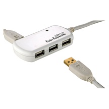 ROLINE USB 2.0 Hub 4 porty, s kabelem 10m, bílý