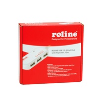 ROLINE USB 2.0 Hub 4 porty, s kabelem 10m, bílý