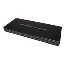 ROLINE Maticový HDMI přepínač, 4x2, 4K@60Hz, dálkové ovládání