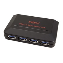 ROLINE USB 5Gbps (USB 3.0), 4x USB3.0 A(F), se zdrojem