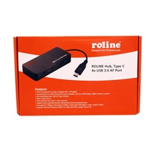 ROLINE USB 5Gbps (USB 3.0) Hub, USB C(M) - 4x USB3.0 A(F), se zdrojem