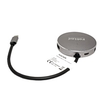 ROLINE USB 5Gbps (USB 3.0) Hub, USB C(M) - 4x USB3.0 A(F), kulatý