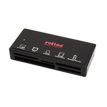 ROLINE Čtečka karet USB 5Gbps (USB 3.0), 5 konektorů pro karty, externí, černá
