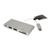 ROLINE Čtečka karet USB C(M) - MicroSD + SD/MMC, 2x USB3.0 A(F), USB C PD