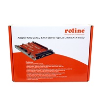 ROLINE Redukce SATA 22 pin -> 2x M.2 (key-B), RAID, rozměr 2,5''