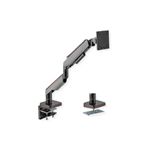 ROLINE Držák pro LCD, pneumatický, 5 kloubů, 20kg, montáž na stůl, černý
