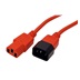 ROLINE Kabel síťový prodlužovací IEC320 C14 - IEC320 C13, 0,8m, červený