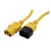 ROLINE Kabel síťový prodlužovací IEC320 C14 - IEC320 C13, 0,8m, žlutý