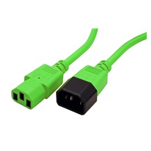 ROLINE Kabel síťový prodlužovací IEC320 C14 - IEC320 C13, 0,8m, zelený