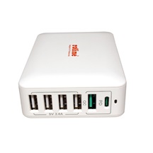 ROLINE Napájecí adaptér síťový (230V) - 4x USB A + USB A QC + USB C PD, 60W