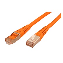 ROLINE S/FTP patchkabel kat. 6, 10m, oranžový