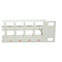 ROLINE Patchpanel pro keystone 19", UTP, 24 portů, neosazený, šedý