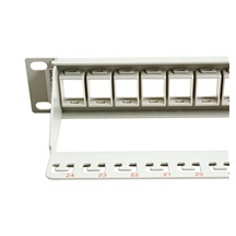 ROLINE Patchpanel pro keystone 19", UTP, 24 portů, neosazený, šedý