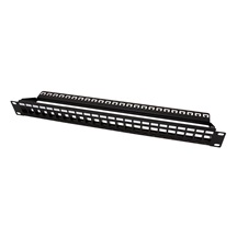 ROLINE Patchpanel pro keystone 19", UTP, 24 portů, neosazený, černý