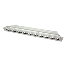 ROLINE Patchpanel pro keystone 19'', STP, 24 portů, neosazený, šedý