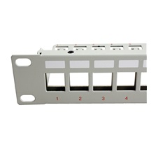 ROLINE Patchpanel pro keystone 19'', STP, 24 portů, neosazený, šedý