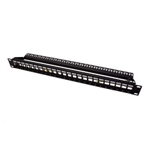 ROLINE Patchpanel pro keystone 19'', STP, 24 portů, neosazený, černý