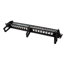 ROLINE Patchpanel pro keystone 19'', STP, 16 portů, neosazený, černý