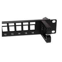 ROLINE Patchpanel pro keystone 19'', STP, 16 portů, neosazený, černý