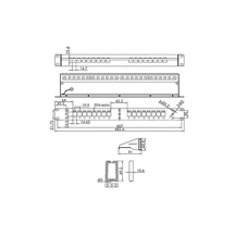 ROLINE Patchpanel pro keystone 19'', STP, 16 portů, neosazený, černý