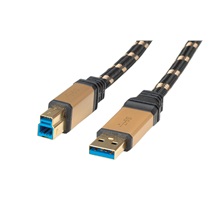ROLINE GOLD 5Gbps kabel USB3.0 A(M) - USB3.0 B(M), 1,8m