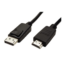 ROLINE GREEN DisplayPort - HDMI kabel, DP(M) -> HDMI M, TPE, černý, 1m