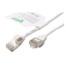 ROLINE GREEN U/FTP patchkabel kat. 6a, tenký, LSOH, 0,15m, bílý